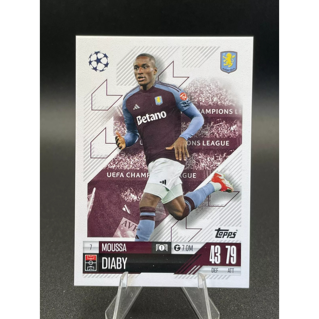 Thẻ Moussa Diaby Topps Match Attax 2024/2025 (Aston Villa) (24/25)