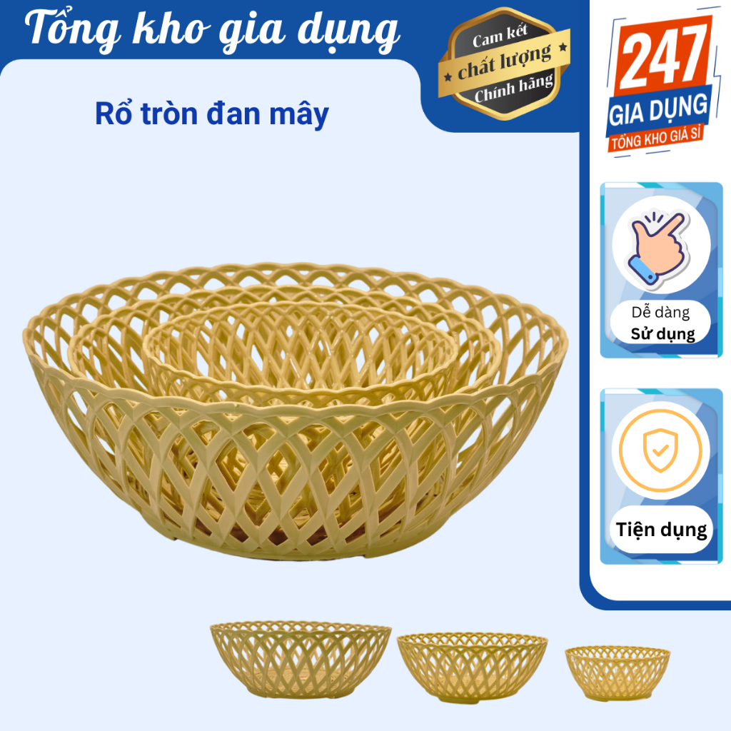 Rổ tròn mây Việt Nhật