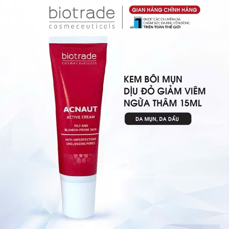 Kem chấm Mụn Biotrade Acnaut Active Cream giảm đỏ, mờ thâm Biotrade-Kissshop Cosmetics