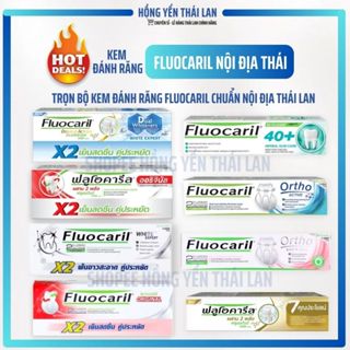 01 Kem đánh răng Fluocaril Original/Niềng răng chuẩn Nội địa Thái Lan - 1 Hộp 2 Tuýt