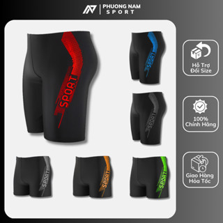Quần bơi nam lửng cao cấp, đồ bơi nam 2 lớp chính hãng HAIZID kiểu dáng Sport co giãn 4 chiều chống thấm tốt,nhanh khô