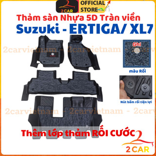 Thảm lót sàn tràn viền NHỰA 5D xe Suzuki XL7/ Ertiga ( Chữ XL7) đời 2018- 2023,2024. Thảm nhựa TPE 5D đúc nguyên khối