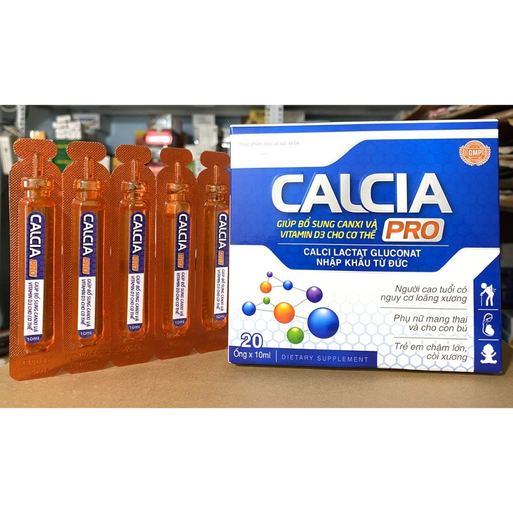 Calcia Pro Aqua Calcium D3  K2 + D3 Mk7 vitamin giúp hấp thụ canxi hiệu quả, giúp xương và răng chắc