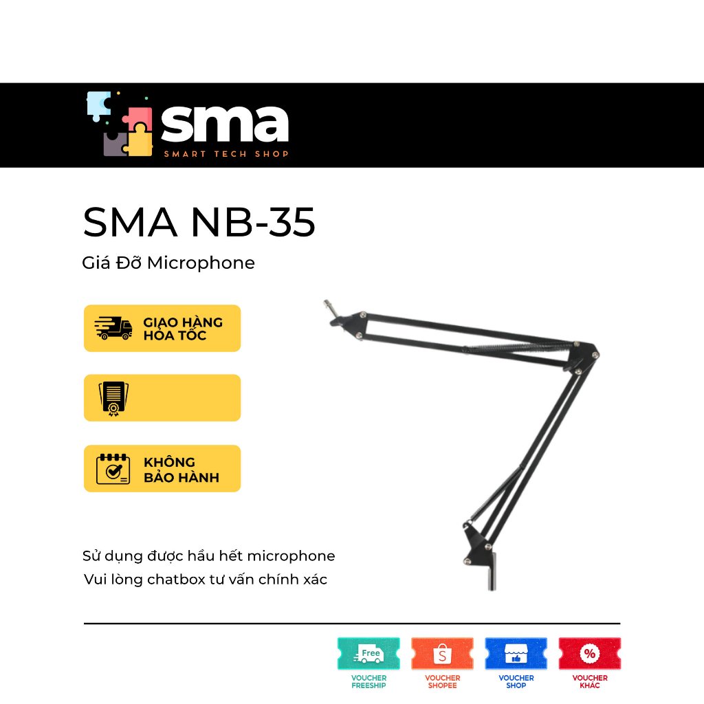Giá Đỡ Mic SMA NB35 Microphone Boom Arm
