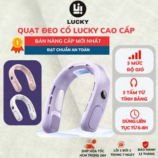 Quạt Đeo Cổ Mini LUCKY Thiết Kế Nhỏ Gọn, Không Gây Tiếng Ồn, Tiện Lợi Phù Hợp Khi Tập Thể Dục QDC04