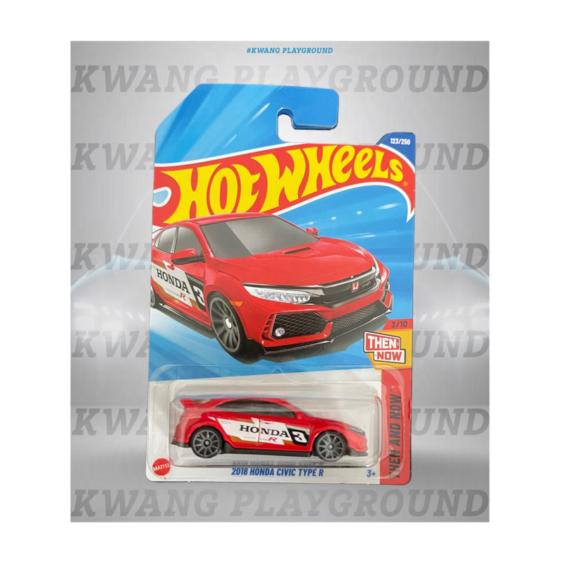 Kwang Playground - Xe mô hình Hot Wheels basic 2018 Honda Civic Type R (đỏ) - Case E 2025