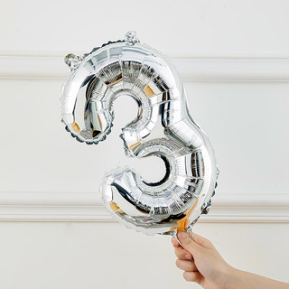 Bóng Số Màu Bạc Size Nhỏ 16inch