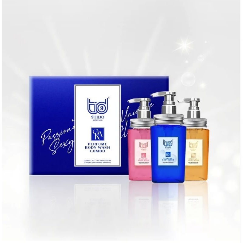 9Tido Beautiful- Gel tắm dưỡng da Hương Nước Hoa- Perfume Body Wash Combo-