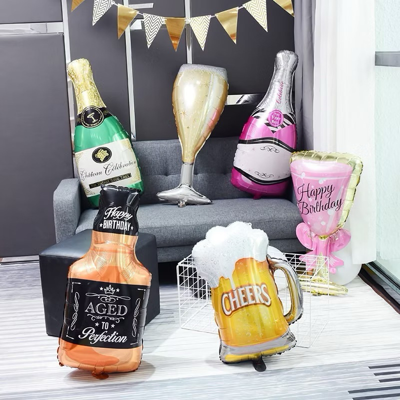 Bóng Ly Chai Champagne trang trí sinh nhật, party