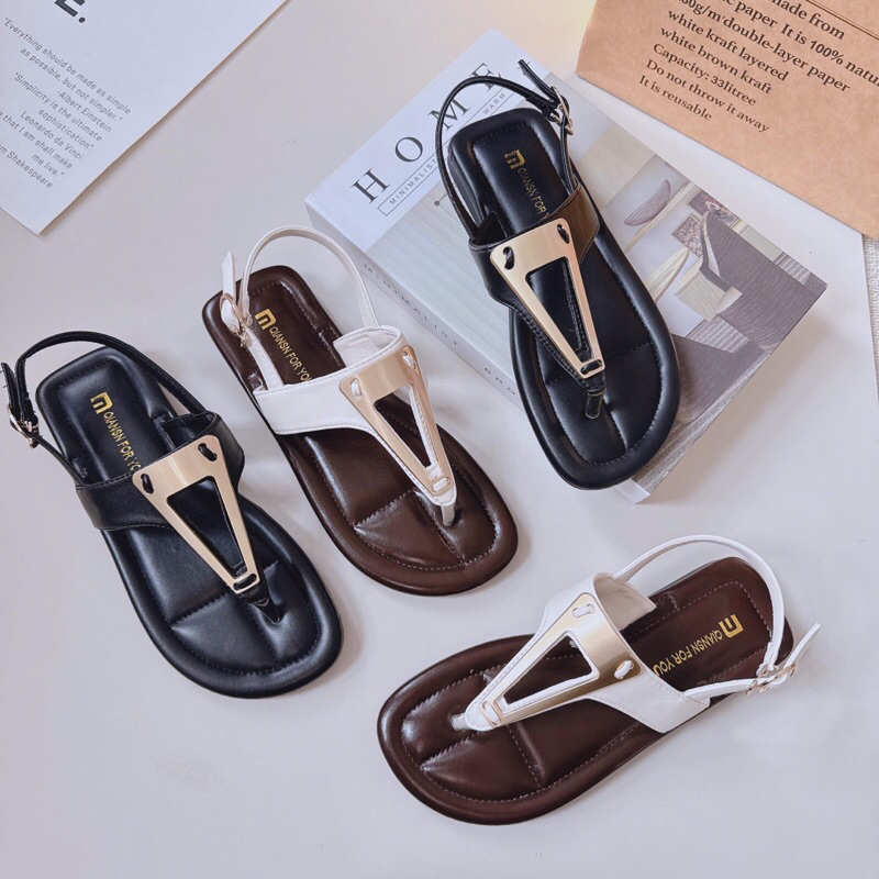 GIÀY SANDAL XỎ NGÓN TAG ĐỒNG TAM GIÁC A99
