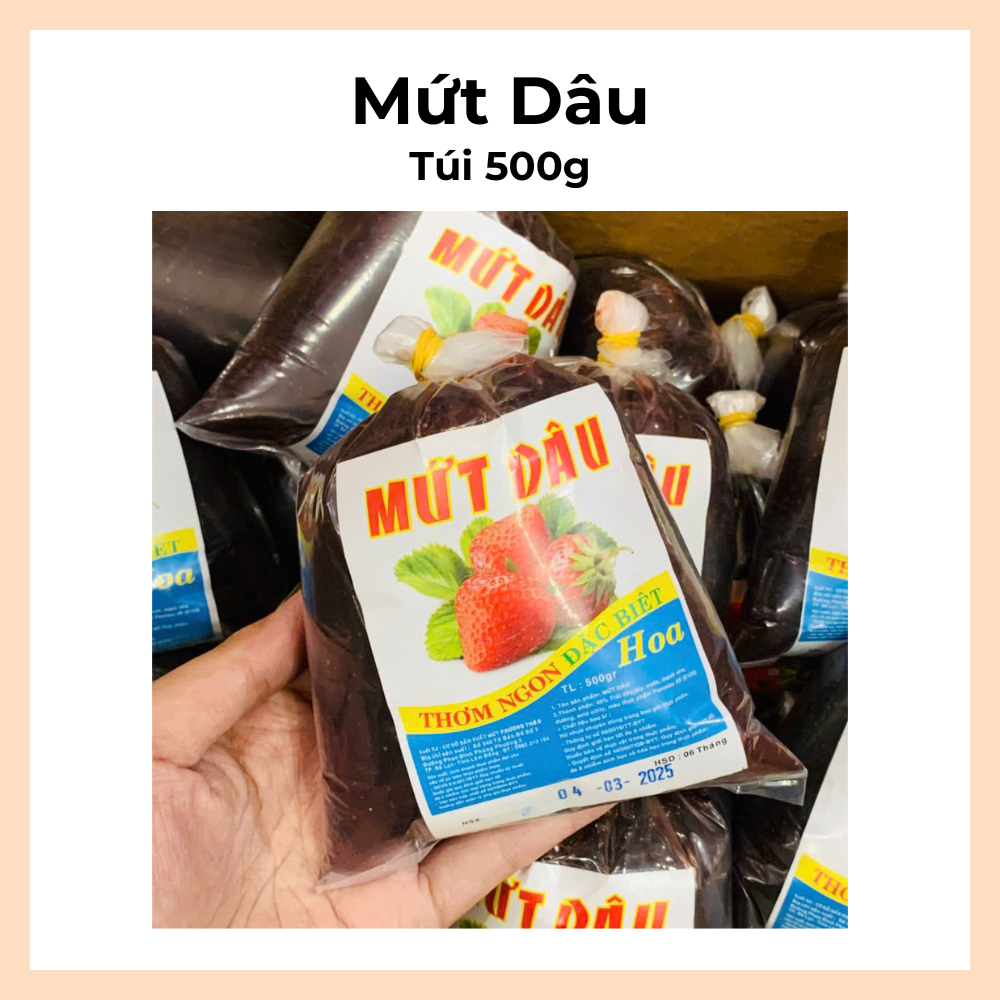 Mứt Dâu - Đà Lạt Mới 100% - Date Mới
