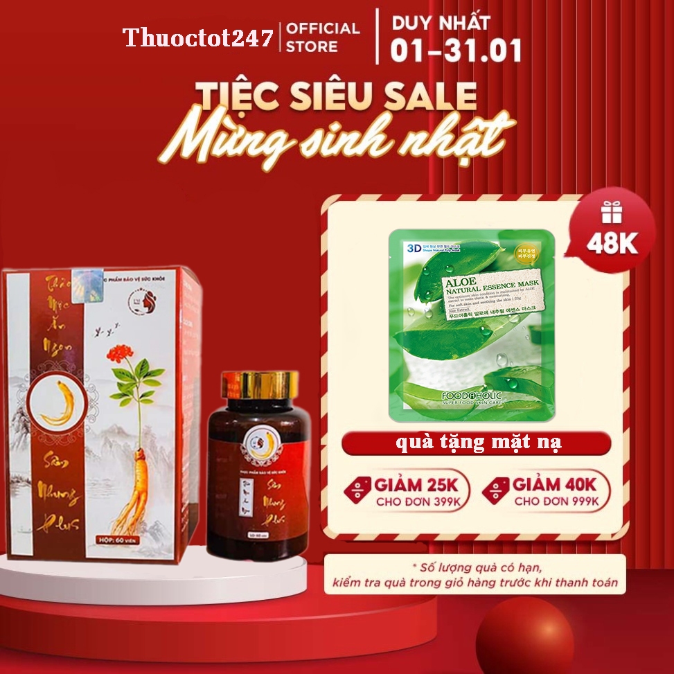 Viên Ăn Ngon Sâm Nhung Plus Giúp Ăn Ngon Ngủ Sâu Cải Thiện Hệ Tiêu Hoá Hỗ Trợ Tâng Cân An Toàn Hiệu Quả