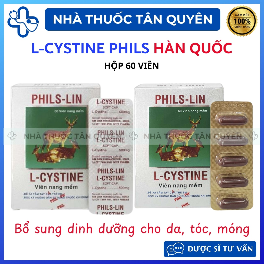 [Hàn Quốc] Viên uống đẹp da Phils-Lin Phil Lcystine L cystine (hộp 60 viên)
