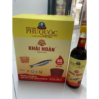 Nước Mắm Khải Hoàn 40 độ 520ml chai sành.Thùng 6 chai