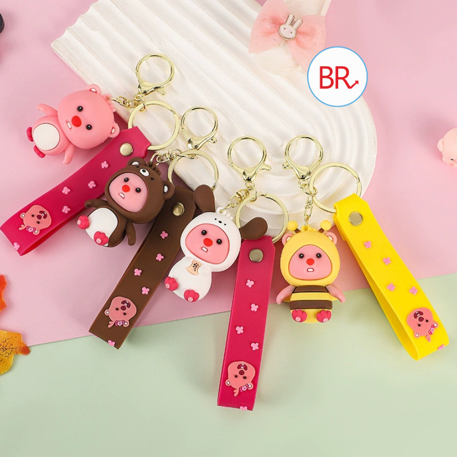 Móc khóa Loopy dễ thương- Móc khóa Loopy Hải ly cosplay cute nhiều màu sắc, làm quà tặng, treo balo 