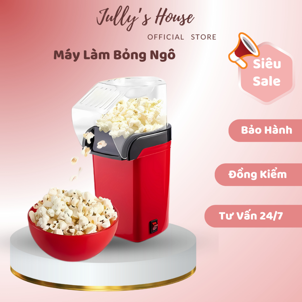 Máy Làm Bỏng Ngô Thiết Kế Nhỏ GọnTại Nhà An Toàn Vệ Sinh Cho Gia Đình Tiện Lợi Sử Dụng GVQ Store