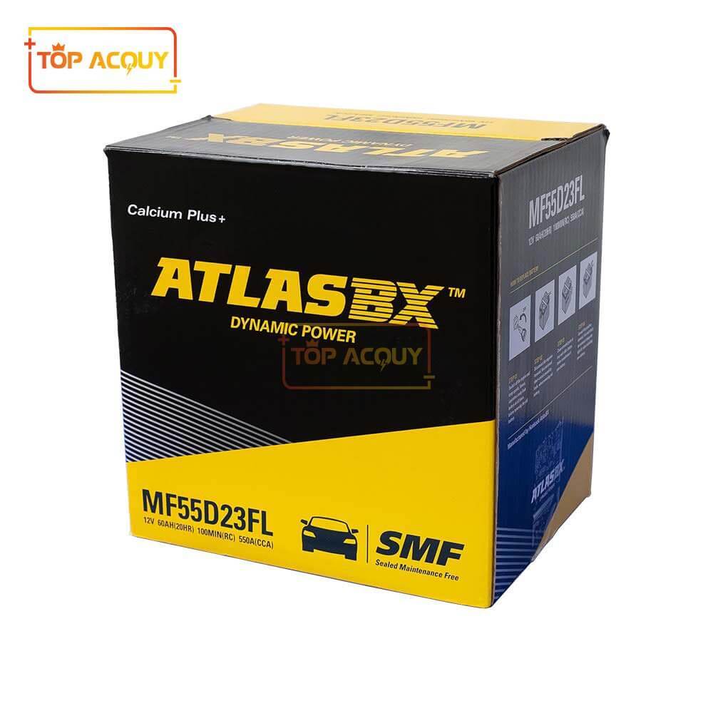 Ắc quy Atlasbx 55D23L 12v - 60Ah dùng cho xe Mitsubishi Outlander , Toyota Camry, Zoyte Z3