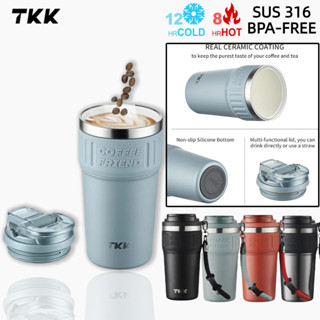 Cốc giữ nhiệt cao cấp 600ml INOX 316 lót gốm an toàn cho sức khỏe giữ nhiệt 8h-12h cốc cà phê