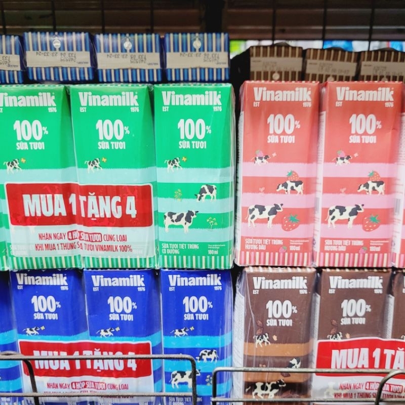 Combo 2 lốc Sữa tươi vinamilk 180ml