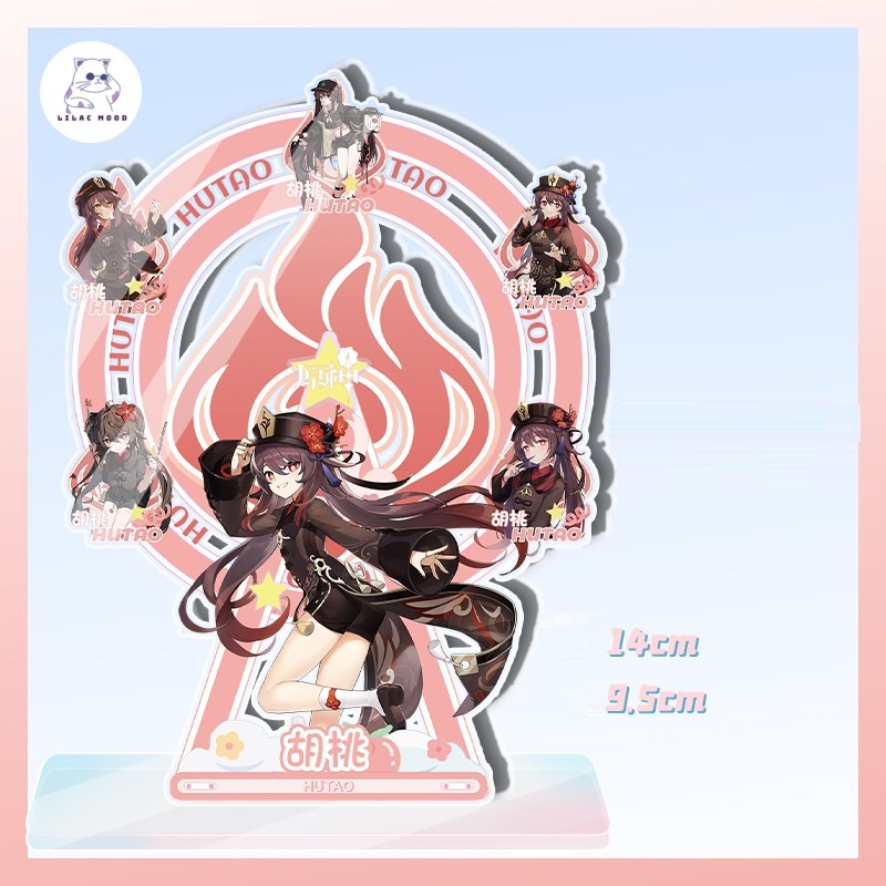 sẵn Mô hình Hutao / Standee Genshin Impact | Mô hình Genshin Impact bánh xe đu quay (mới)