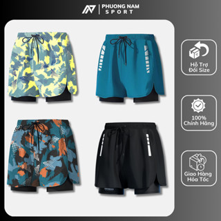 Quần bơi nam 2 lớp cao cấp, Quần thể thao nam chạy bộ, Tập gym,chơi Tennis co giãn 4 chiều