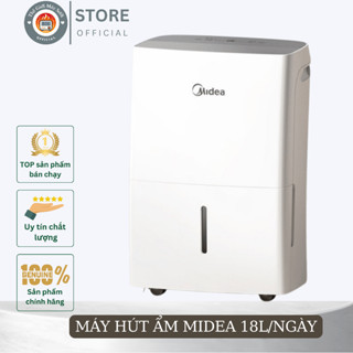 Máy Hút Ẩm Dân Dụng Kèm Lọc Không Khí Midea, Dung Tích 18L/Ngày- Bảo Hành 12 Tháng