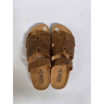 D30 - Dép Đế Trấu Quai Da Bò Thật chữ H Unisex Birken Vietnam Bioline
