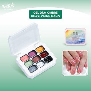 Gel dặm ombre Huaxi 9 màu chính hãng - Set 9 màu gel vẽ, dặm ombre chất mịn mướt, không vón cục