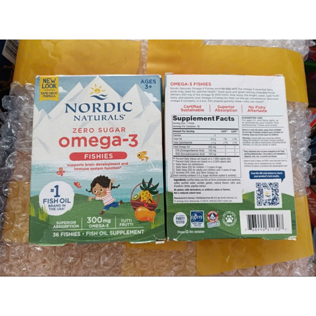 [ Hàng Mỹ ] Kẹo dẻo bổ sung DHA, Omega 3 Nordic Natural cho bé từ 3 tuổi