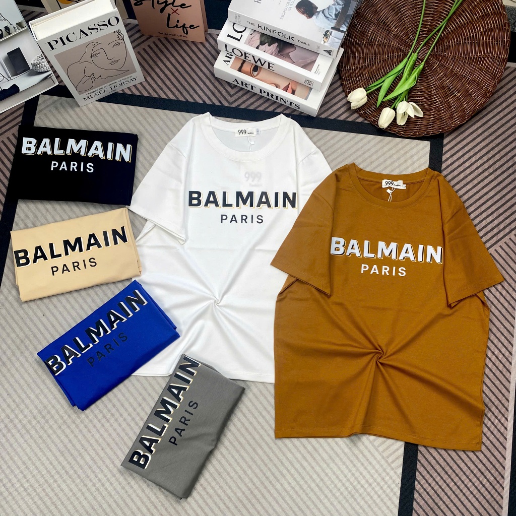 Áo thun nữ cổ tròn cotton 4 chiều  rất thoáng mát in chữ[BALMAN]