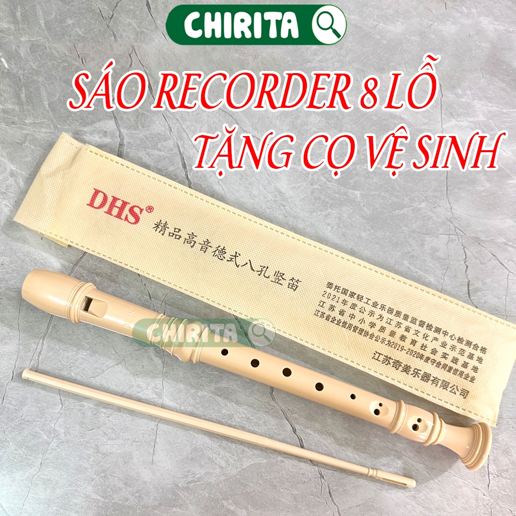 Sáo Recorder 8 Lỗ Học Sinh Tháo Rời Tặng Kèm Que Vệ Sinh - Sáo Trúc Dọc Giá Rẻ Nhạc Cụ Âm Nhạc Dụng Cụ Học Tập Chirita