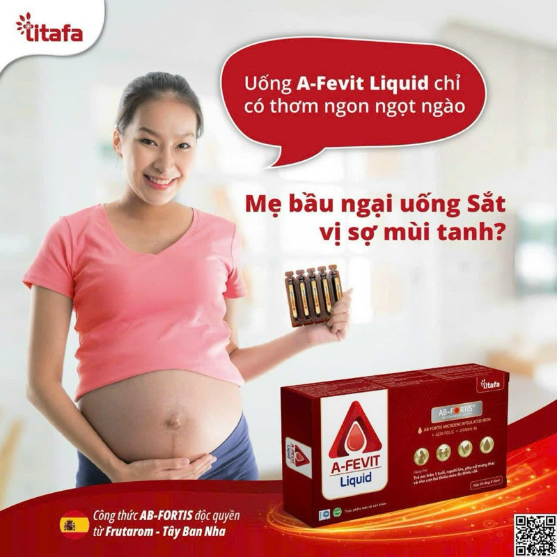 :Sắt uống A-Fevit, Bổ Sung Sắt Hiệu Quả, Dễ Hấp Thu, Không Tanh, Không Gây Táo Bón, Nâng Cao Sức Kho