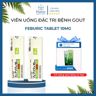Viên Uống Teijin Pharmacy Feburic Tablet 10mg Hỗ Trợ Sức Khỏe Về Gout 100 Viên Nhật Bản