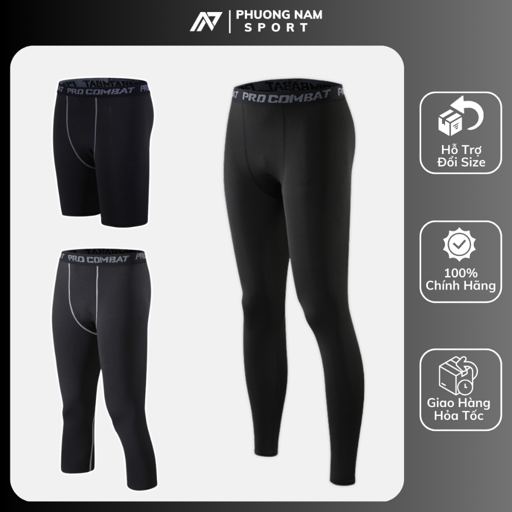 QUẦN GIỮ NHIỆT NAM ,QUẦN THỂ THAO COMBAT PRO LEGGING TẬP GYM, CHƠI BÓNG RỔ, ĐÁ BÓNG CO GIÃN 4 CHIỀU