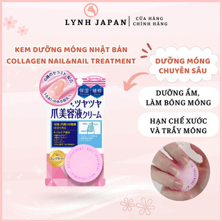 Kem dưỡng móng tay Nhật Bản Collagen Nail&Nail Treatment cho móng chắc khoẻ , giảm gãy xước móng 14g