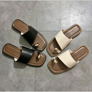 Dép xỏ ngón nữ đế bệt thời trang Hàn Quốc da PU mềm, dép sandal nữ đi biển, đi chơi sang chảnh hottrend MCT02