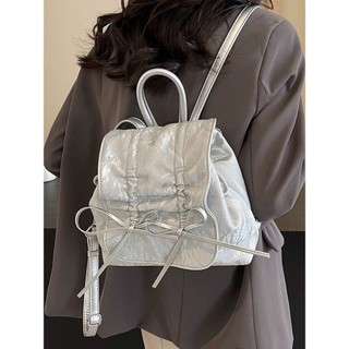  Balo nữ thời trang đi học đi làm đi chơi phong cách unisex dây rút nơ xinh BABUMAP _BL007 