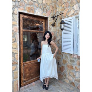 Váy hai dây babydoll phối ren form suông dài nàng thơ phong cách nhẹ nhàng | ELLEN DRESS | SECODEE