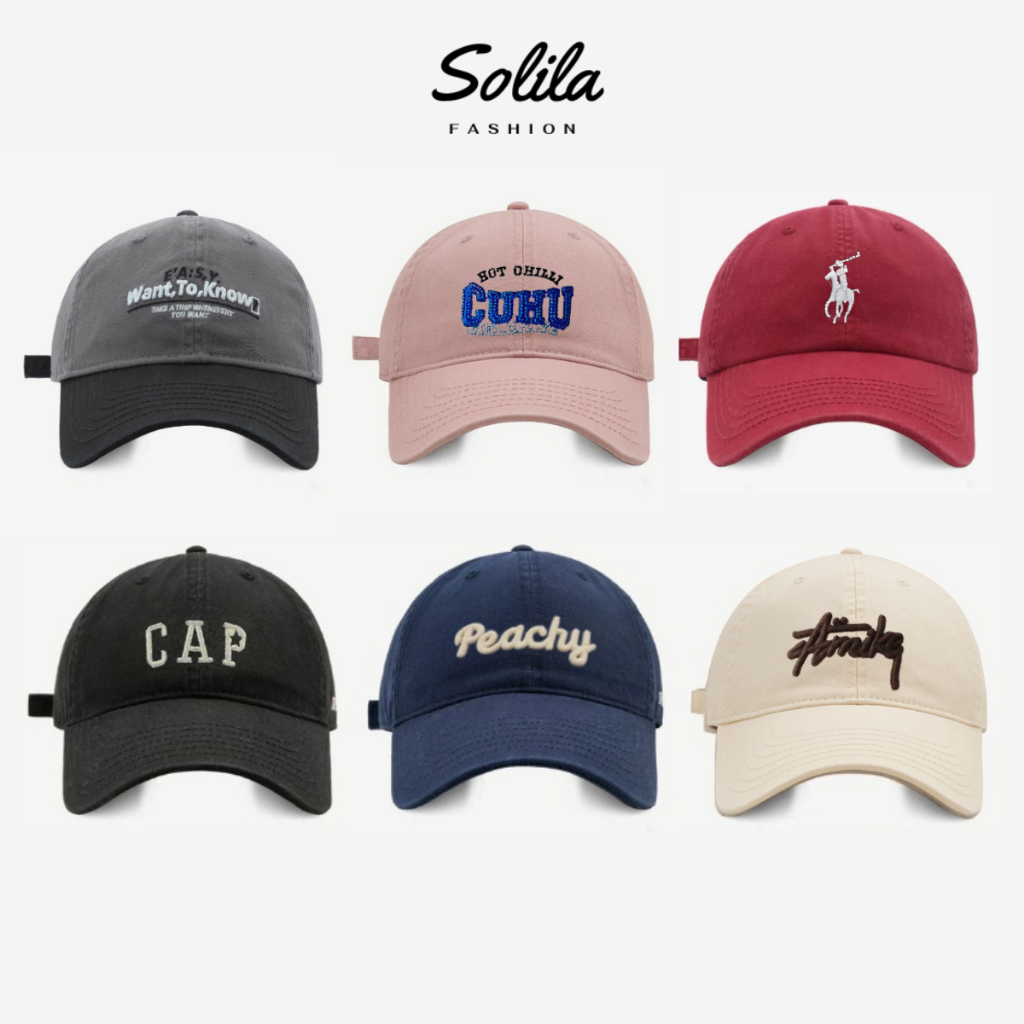 Mũ lưỡi trai nam nữ thêu chữ HEART form cứng, nón lưỡi trai thời trang basic đi học đi chơi