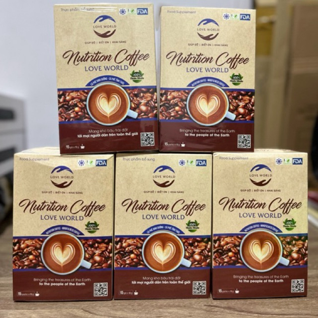 Combo 5 hộp Cà phê Nutrition coffee hộp 15 gói  [Chính Hãng]