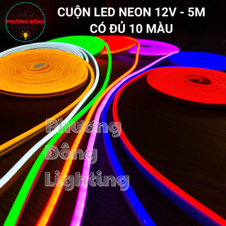 Cuộn 5m Dây đèn led neon flex (6x12)mm DC12V, không thấm nước (chưa bao gồm nguồn)