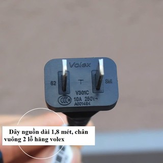 Dây Nguồn volex Chân vuông 2 chấu ( vuông 2 lỗ )