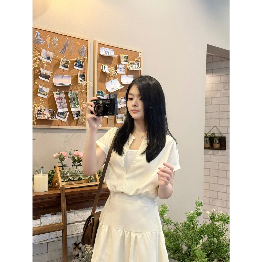 Set Áo Phối Áo Ba Lỗ Thiết Kế Cách Điệu Chun Gấu Kèm Chân Váy Xòe Dáng Dài Thời Trang Hè Nữ Tính - 20feb.closet - S274 | BigBuy360 - bigbuy360.vn