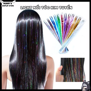 Light Kim Tuyến Nhiều Màu Dài Chuyên Dùng Nối Tóc  Lấp Lánh Set 120 Sợi