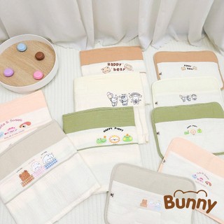 Set chăn gối lót đầu hè KidsWorld Bunny Muslin Organic 4 lớp cao cấp mềm mịn, thấm hút mồ hôi