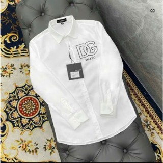 Áo Sơ Mi Nam DG Chữ Thêu Ngực Cao Cấp Chất Lụa Mềm Mịn Chống Nhăn - Áo Sơ Mi Nam Docle Thêu Logo Ngực Nét Căng Hottrend