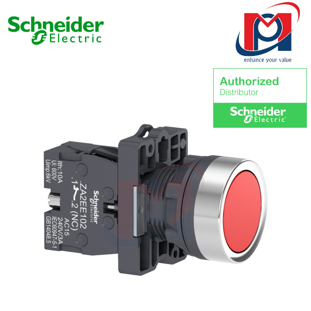 Nút nhấn nhả XA2 2NC đường kính 22mm - Schneider - XA2EA42