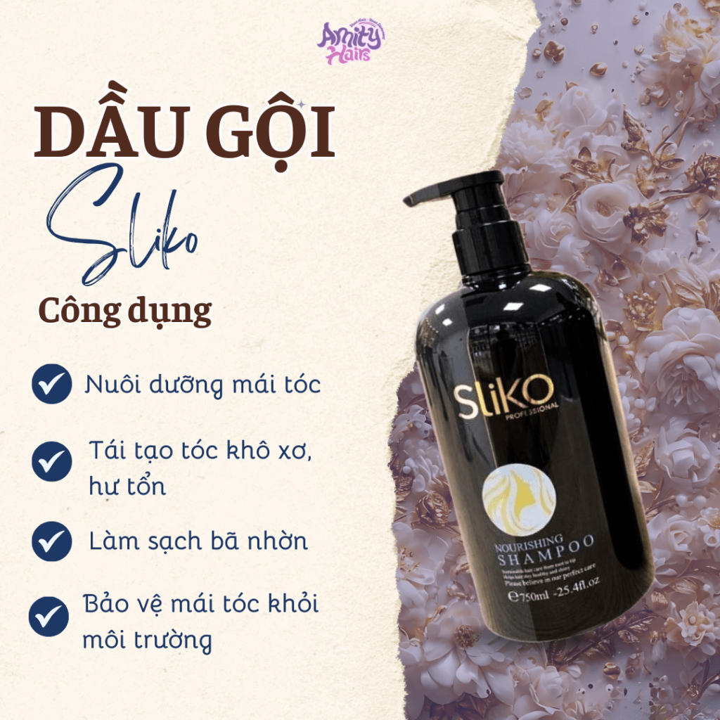 [HOT DEAL] Dầu Gội SLIKO Hương nước hoa 750ml | Amity Hairs | Mềm mượt tức thì Dưỡng tóc khô xơ Dưỡn