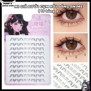  10 Cặp Mi Giả Dưới Cụm Rời Gân Trong Kiểu Dáng Mi Vẽ Anime Tự Nhiên Hỗ Trợ Trang Điểm Makeup Cosplay Lolita Hot Trend 