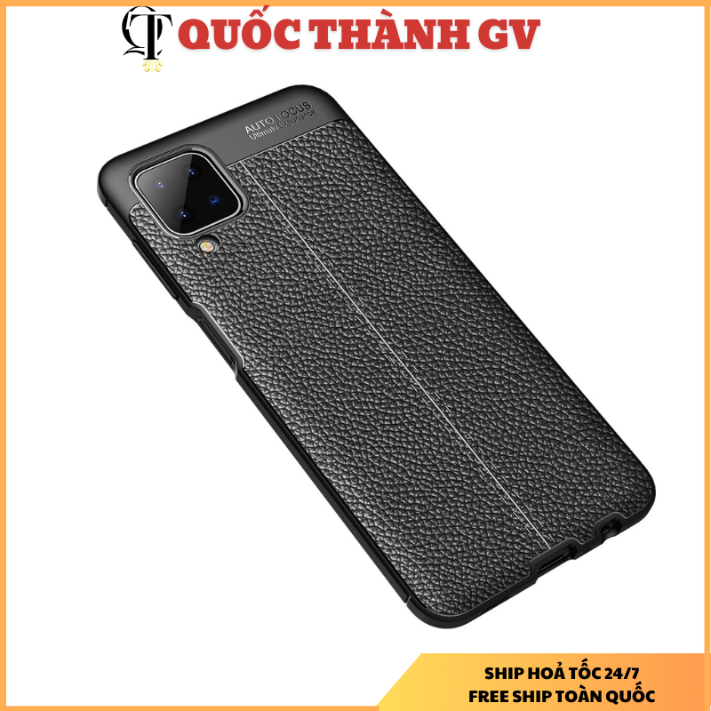 Ốp Samsung A12 , A02S dẻo đen kiểu da